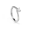 Damiani Anelli | Anelli Di Fidanzamento>Anello di fidanzamento in oro bianco con diamante, colore G, purezza VS