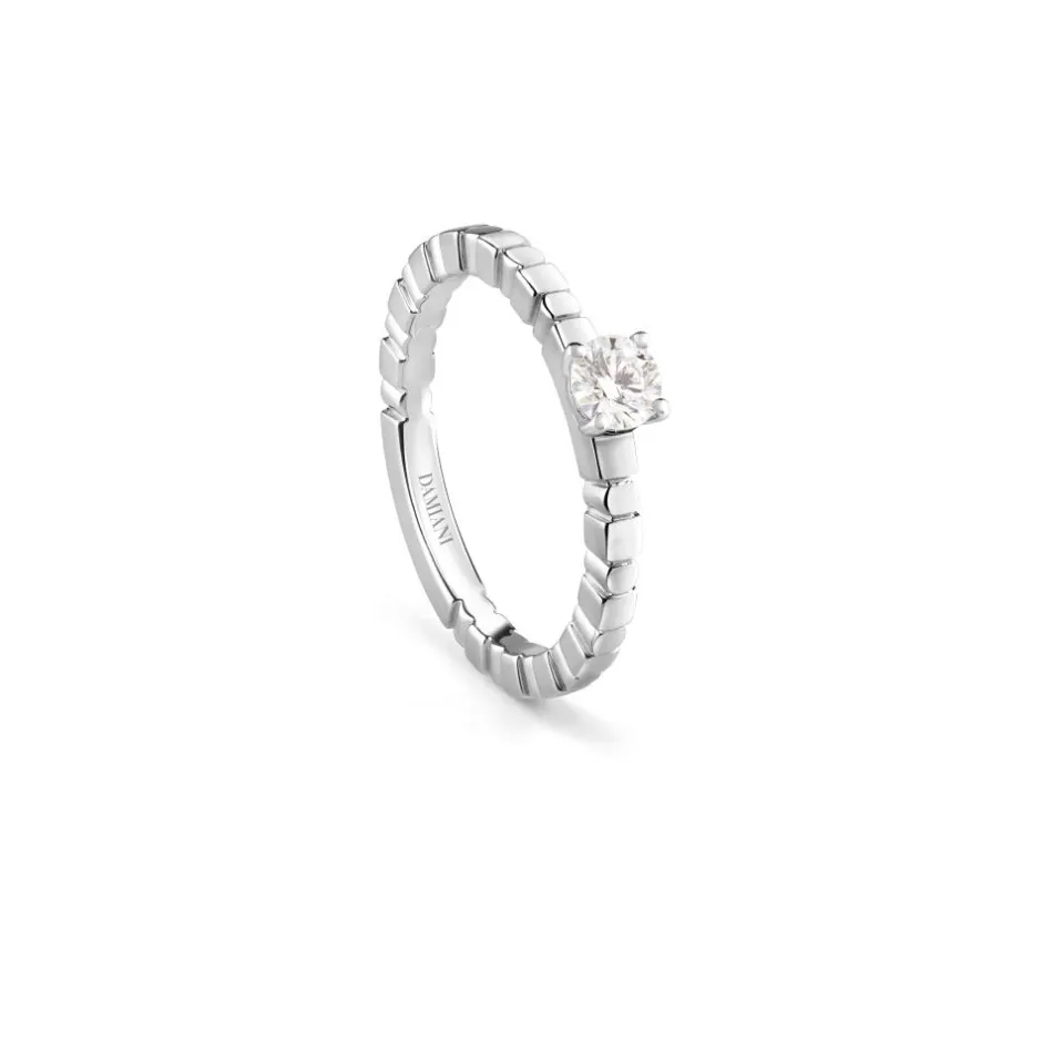 Damiani Anelli Di Fidanzamento | Anelli>Anello di fidanzamento in platino con diamante da 0,21 carati, colore G, purezza VS