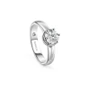 Damiani Anelli Di Fidanzamento | Anelli>Anello di fidanzamento in platino con diamante da 0,16 carati, colore G, purezza VS