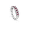 Damiani Anelli>Anello in oro bianco con diamanti e rubini