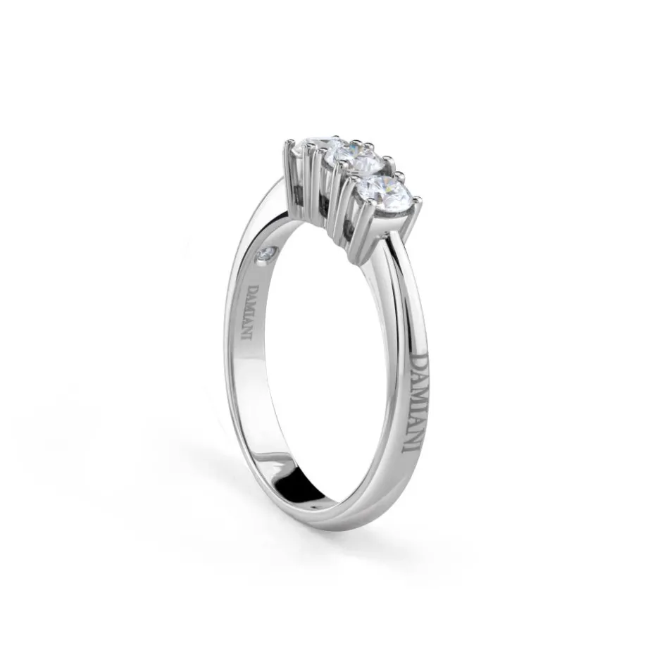 Damiani Anelli>Anello in oro bianco con diamanti 0,34 carati