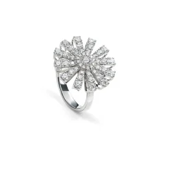 Damiani Anelli>Anello in oro bianco con diamanti, 22mm.