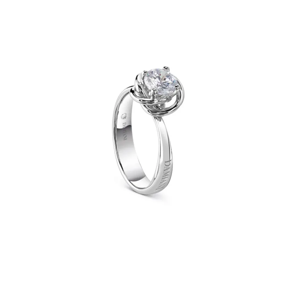 Damiani Anelli Di Fidanzamento | Anelli>Anello in oro bianco con diamanti