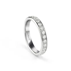 Damiani Fedi Nuziali | Anelli>Anello in oro bianco con diamanti