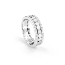 Uomo Damiani Anelli Per Coppie | Uomo>Anello in oro bianco con diamanti, 5,7 mm.