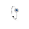 Damiani Anelli>Anello in oro bianco con diamanti e zaffiro
