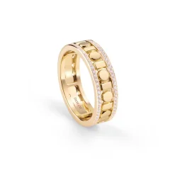 Uomo Damiani Uomo | Anelli>Anello in oro giallo con diamanti, 5,7 mm.