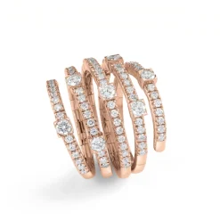 Damiani Anelli>Anello in oro rosa con diamanti