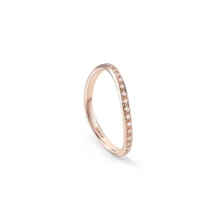 Damiani Fedi Nuziali | Anelli>Anello in oro rosa con diamanti