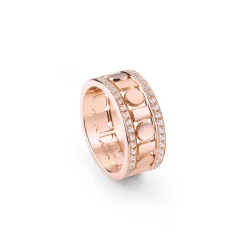 Uomo Damiani Anelli Per Coppie | Uomo>Anello in oro rosa con diamanti, 8,3 mm.