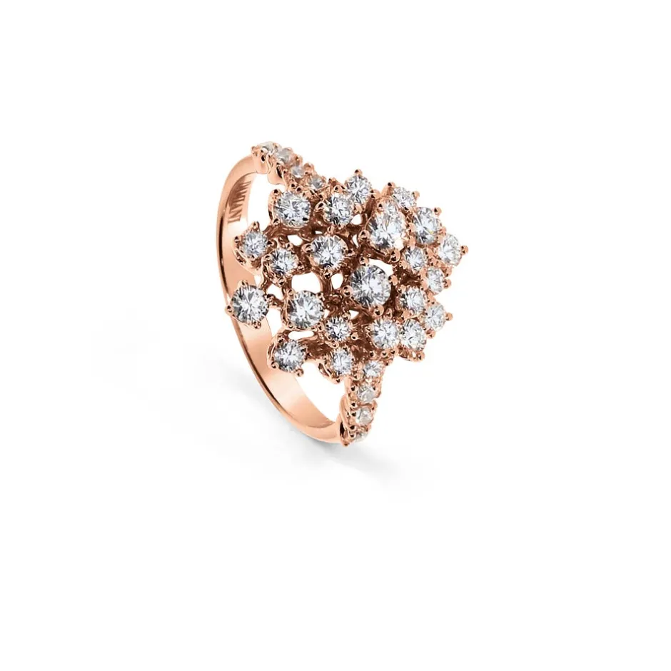 Damiani Anelli>Anello in oro rosa con diamanti