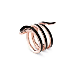 Damiani Anelli>Anello in oro rosa con hybrid ceramic nera e diamante