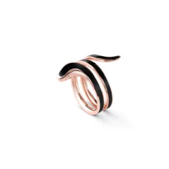 Damiani Anelli>Anello in oro rosa con hybrid ceramic nera e diamante