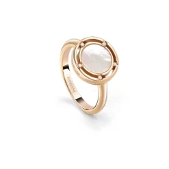 Damiani Anelli>Anello in oro rosa con madreperla e diamanti