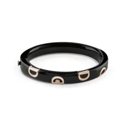 Damiani Bracciali>Bracciale in ceramica nera con oro rosa e diamante