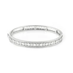 Uomo Damiani Bracciali | Uomo>Bracciale in oro bianco con diamanti, 7 mm.