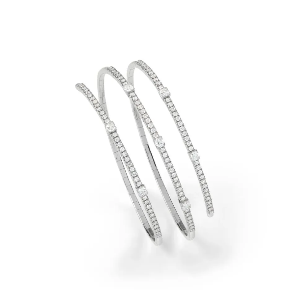 Damiani Bracciali>Bracciale in oro bianco con diamanti