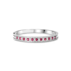 Damiani Bracciali>Bracciale in oro bianco con diamanti e rubini
