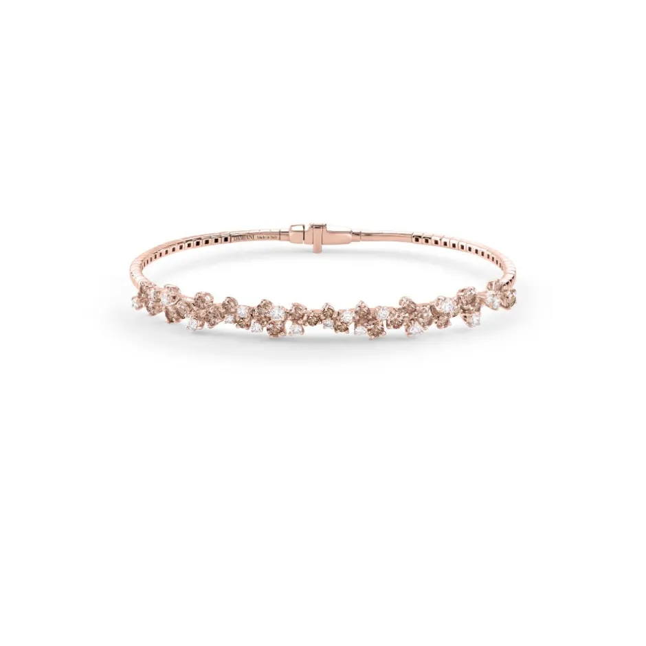 Damiani Bracciali>Bracciale in oro rosa con diamanti bianchi e brown