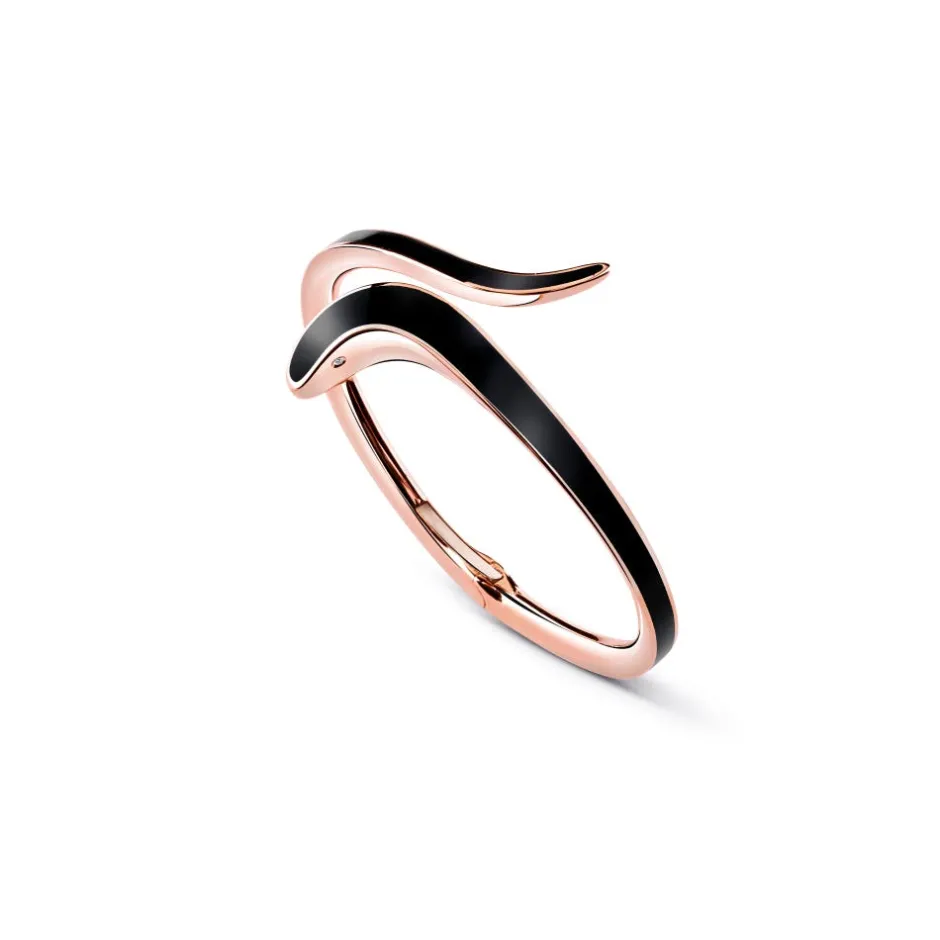 Damiani Bracciali>Bracciale in oro rosa con hybrid ceramic nera