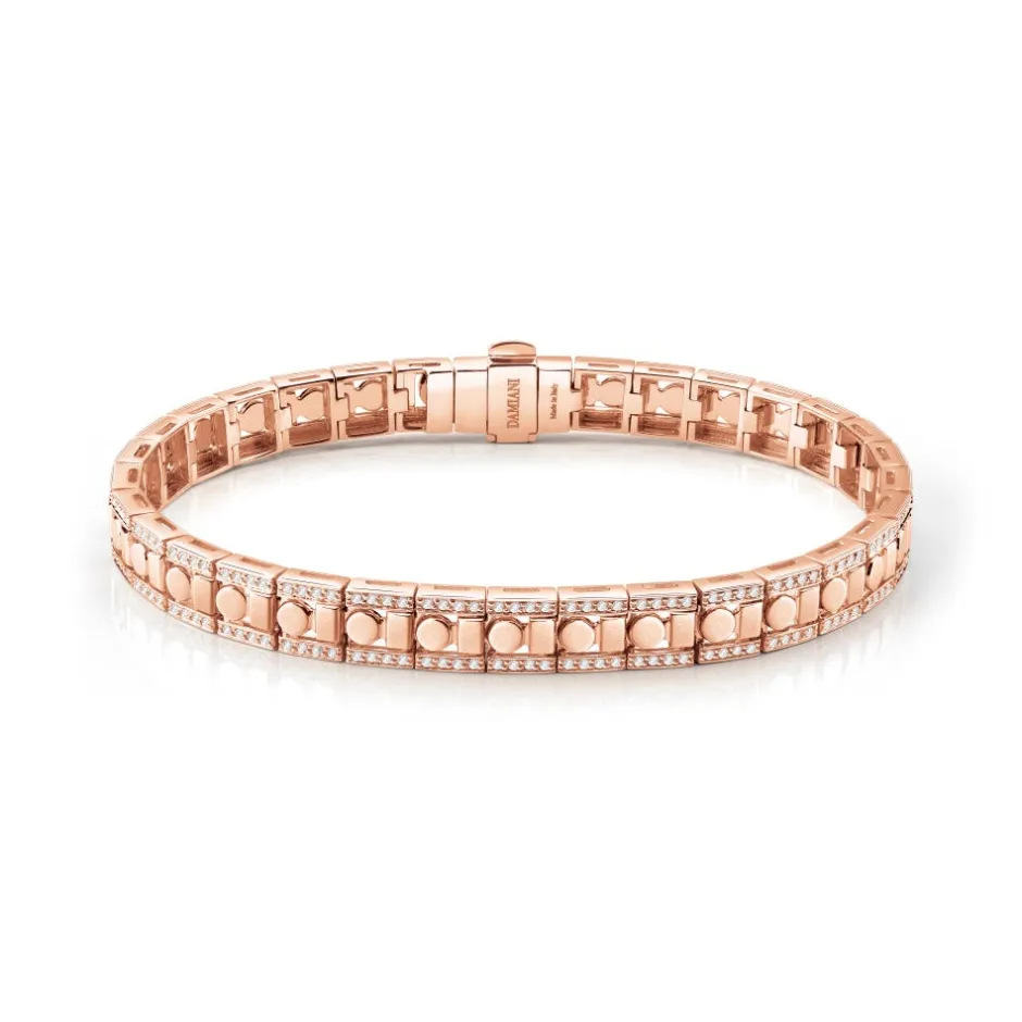 Damiani Bracciali>Bracciale in oro rosa con diamanti