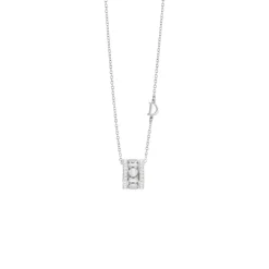 Uomo Damiani Collane | Uomo>Collana in oro bianco con diamanti, 8,3 mm.