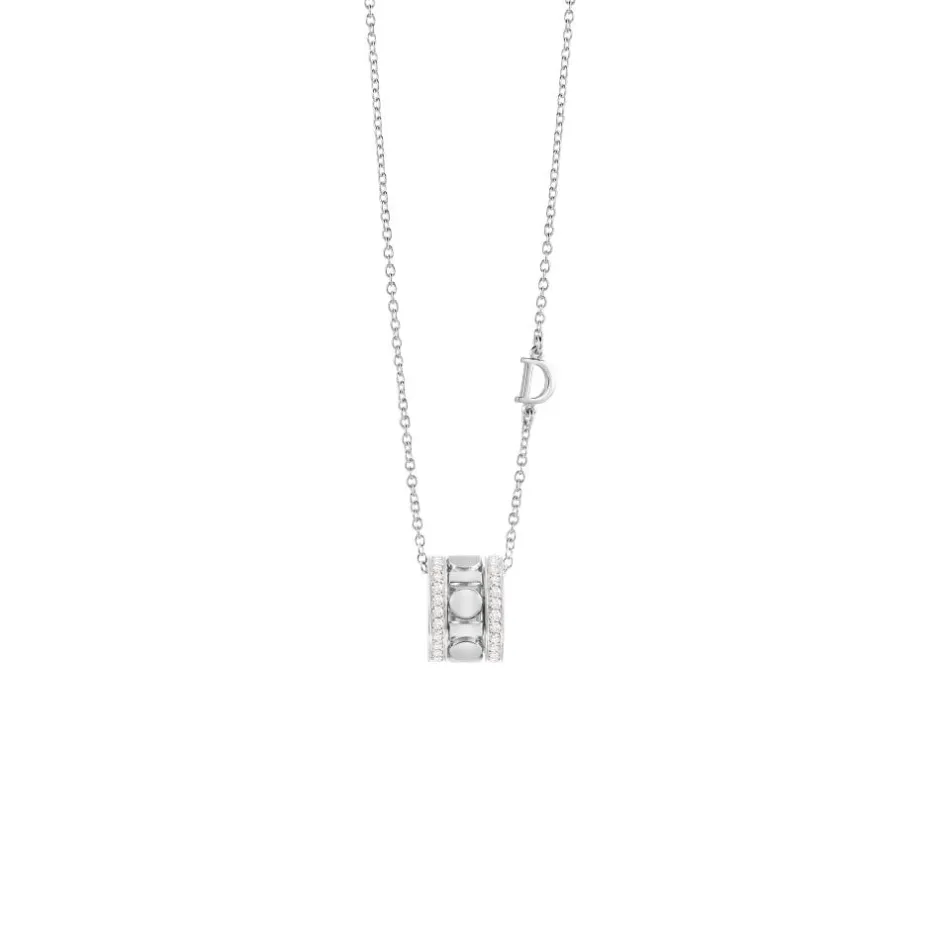 Uomo Damiani Collane | Uomo>Collana in oro bianco con diamanti, 8,3 mm.