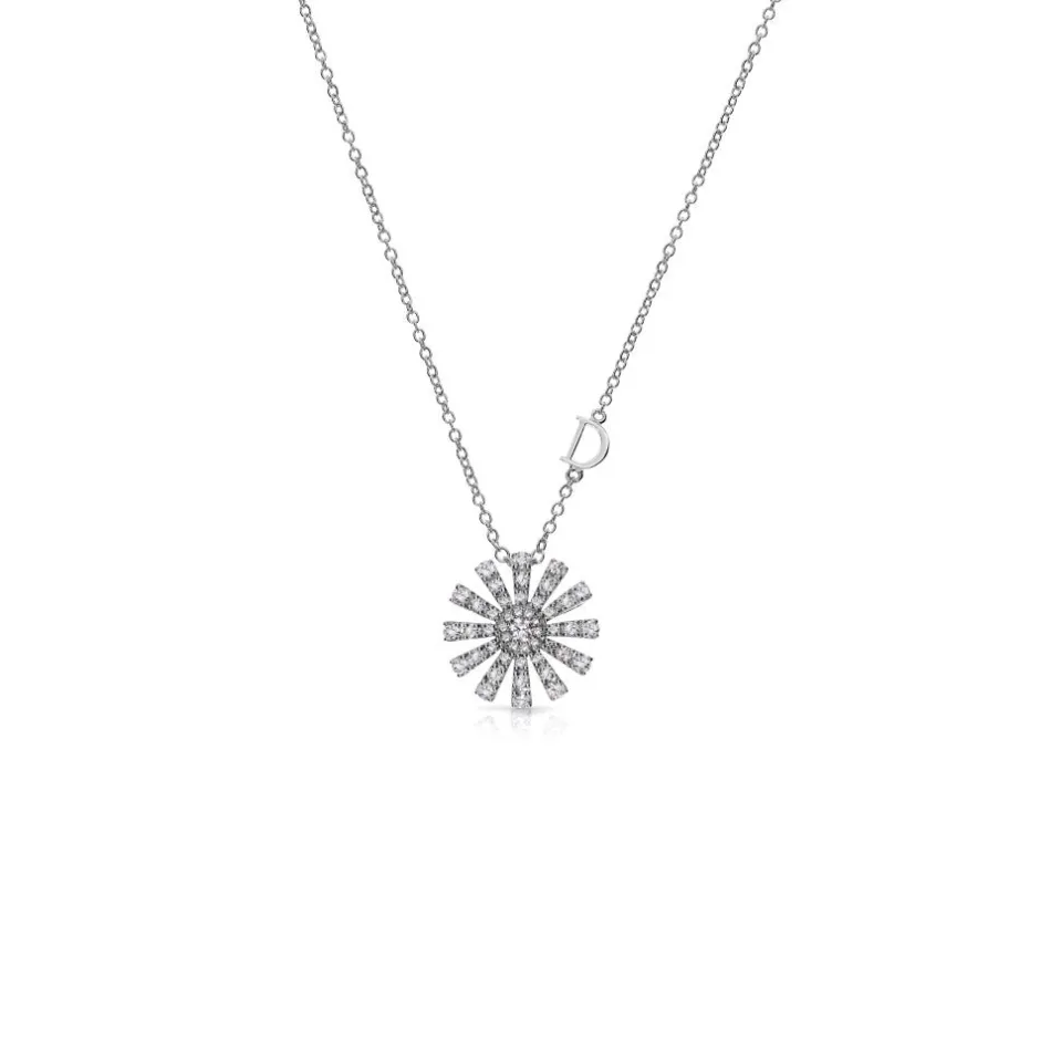 Damiani Collane>Collana in oro bianco con diamanti, 16 mm.