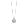 Damiani Collane>Collana in oro bianco con diamanti e acquamarina