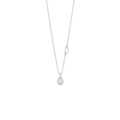 Damiani Collane>Collana in oro bianco con diamante taglio goccia