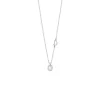 Damiani Collane>Collana in oro bianco con diamante taglio smeraldo