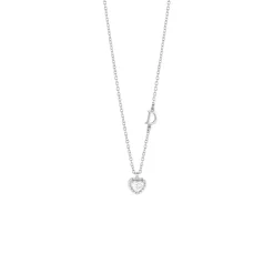 Damiani Collane>Collana in oro bianco con diamante taglio cuore