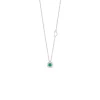 Damiani Collane>Collana in oro bianco con diamanti e smeraldo