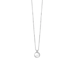 Damiani Collane>Collana in oro bianco con perla e diamante
