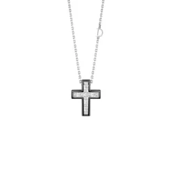 Uomo Damiani Uomo | Collane>Collana in oro bianco e oro brunito con diamanti