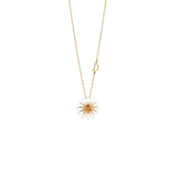 Damiani Collane>Collana in oro giallo con ceramica e quarzo citrino, 16 mm.