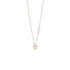 Damiani Collane>Collana in oro rosa con diamante taglio cuore