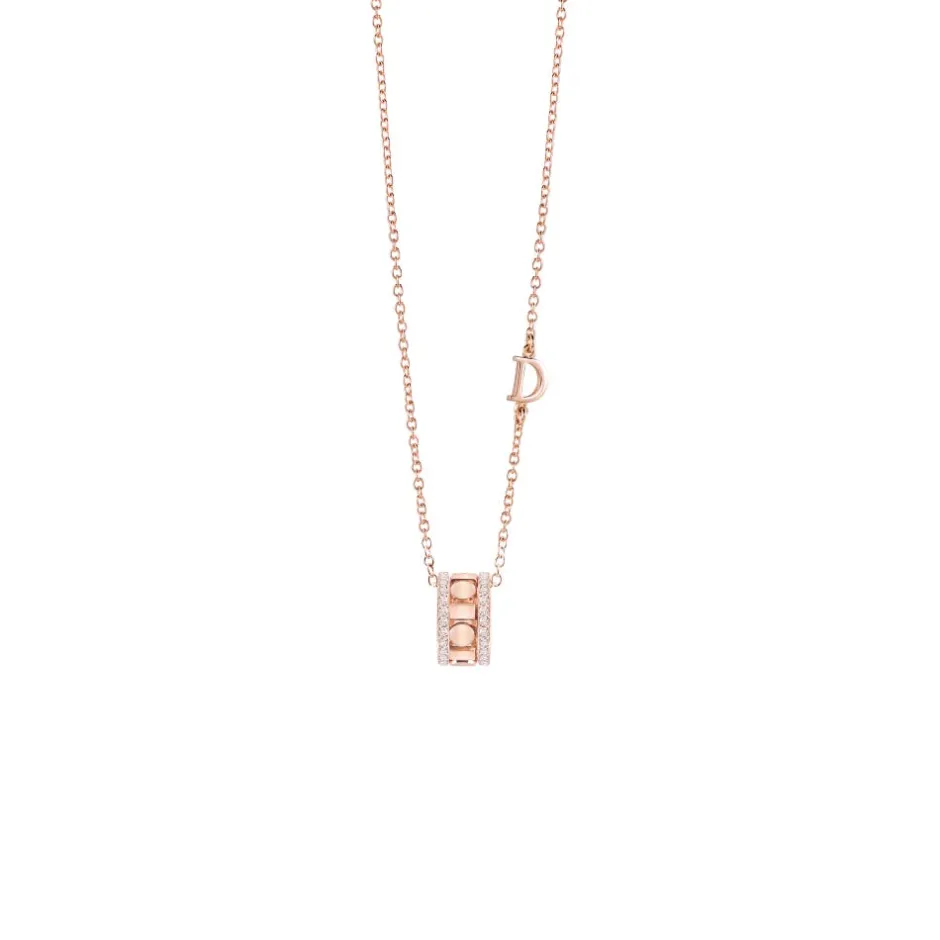 Uomo Damiani Uomo | Collane>Collana in oro rosa con diamanti, 5,7 mm.