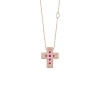 Damiani Collane>Collana in oro rosa con diamanti e rubini