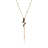 Damiani Collane>Collana in oro rosa con hybrid ceramic nera e diamante