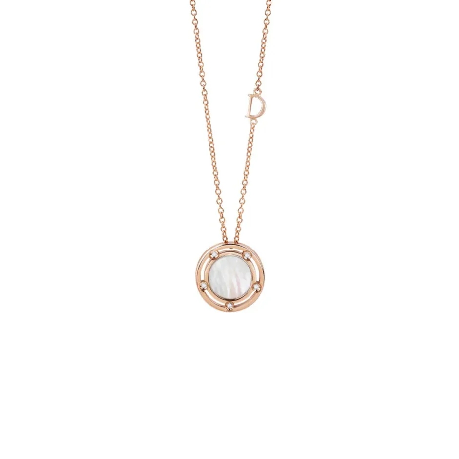 Uomo Damiani Uomo | Collane>Collana in oro rosa con madreperla e diamanti