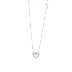 Damiani Collane>Collana in oro rosa con madreperla e diamanti