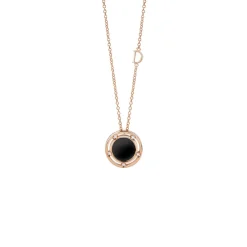 Uomo Damiani Uomo | Collane>Collana in oro rosa con onice e diamanti