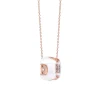 Damiani Collane>Collana in oro rosa e ceramica bianca con diamante