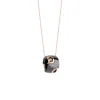 Damiani Collane>Collana in oro rosa e ceramica nera con diamante