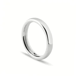 Damiani Fedi Nuziali>Fede nuziale in oro bianco con diamante, 3,50 mm.
