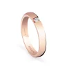 Damiani Fedi Nuziali>Fede nuziale in oro rosa con diamante esterno, 2,70 mm.