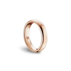 Damiani Fedi Nuziali>Fede nuziale in oro rosa con diamante, 2,70 mm.