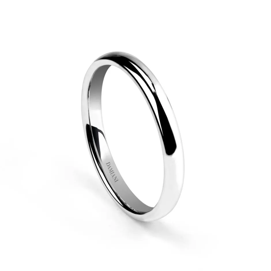 Damiani Fedi Nuziali>Fede nuziale in platino con diamante, 2,90 mm.