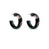 Damiani Orecchini>Orecchini in ceramica nera con oro rosa e diamante